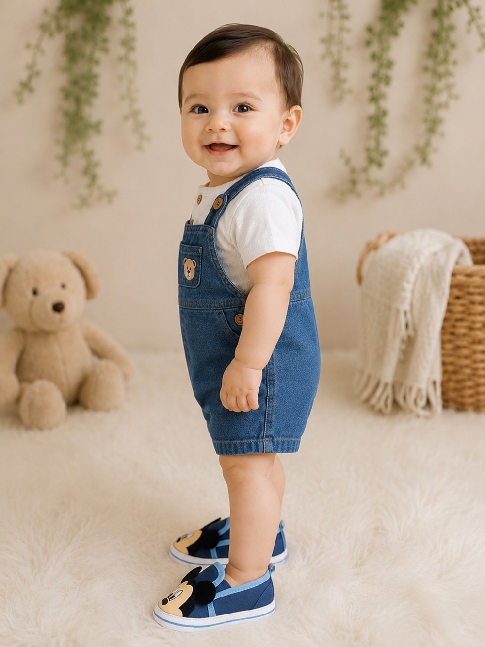 Disney Baby Mickey Mouse Ear Slip-On Shoes Navy Blue Infant/Toddler Various Size - Picture 2 of 10